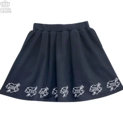 LISTEN FLAVOR Love Heart Lace-Up Circular Skirt