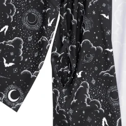 LISTEN FLAVOR Magical Night Black Kimono Robe