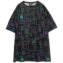 LISTEN FLAVOR Mahjong Full Graphic Big T-Shirt