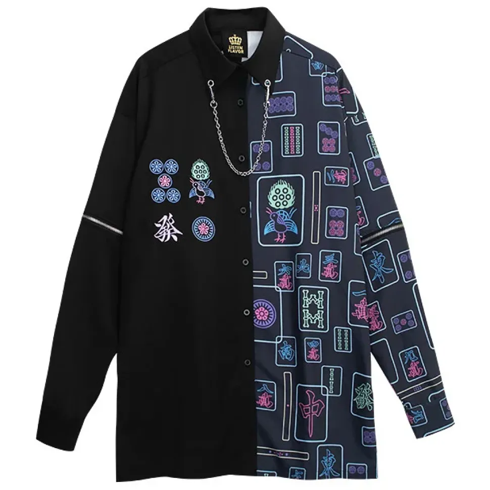 LISTEN FLAVOR Mahjong 2-Way Shirt w/ Chain