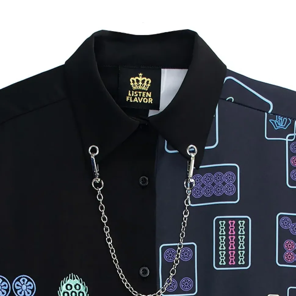 LISTEN FLAVOR Mahjong 2-Way Shirt w/ Chain