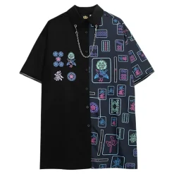 LISTEN FLAVOR Mahjong 2-Way Shirt w/ Chain