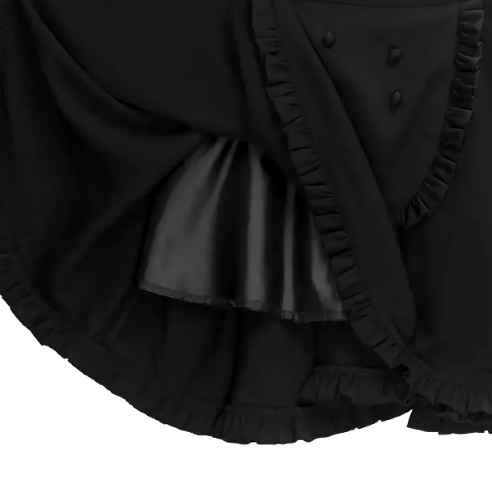 LISTEN FLAVOR Maid-Style Skirt w/ Suspenders