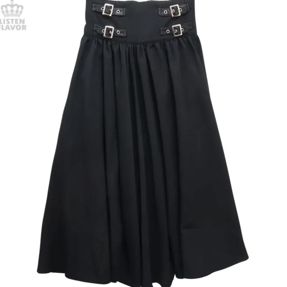 LISTEN FLAVOR Maxi Skirt w/ Belt