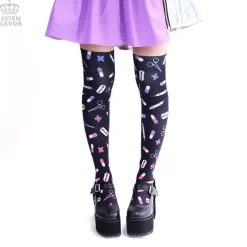 LISTEN FLAVOR Medical Pattern Knee-High Socks (Re-run)