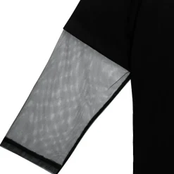 LISTEN FLAVOR Medication Bear Sheer Switching Top