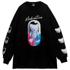 LISTEN FLAVOR Medication Bear Pullover