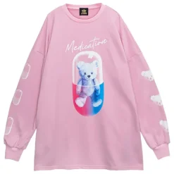 LISTEN FLAVOR Medication Bear Pullover