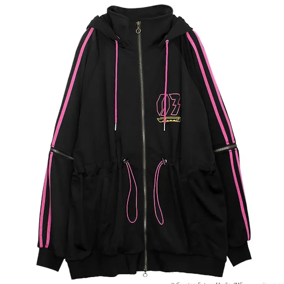 LISTEN FLAVOR Megurine Luka Jersey Hoodie Black
