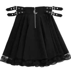 LISTEN FLAVOR Melty Moon Side Belt Skirt