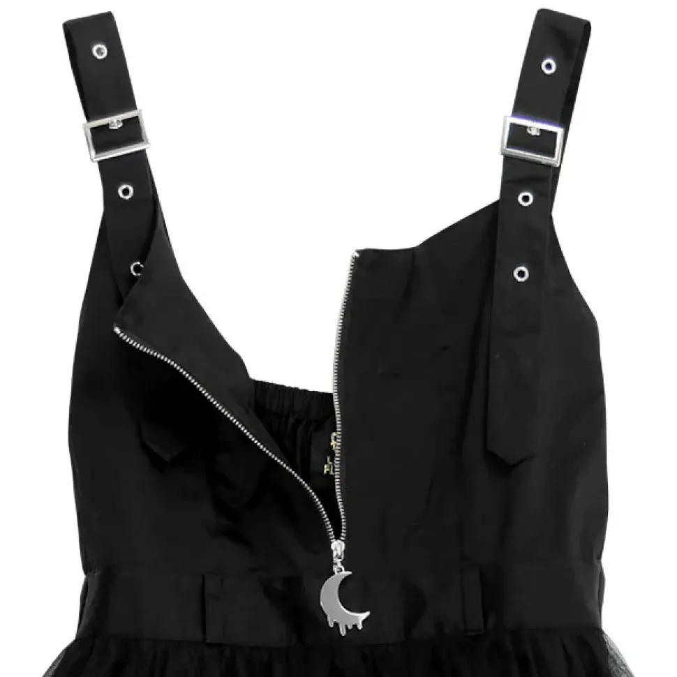 LISTEN FLAVOR Melty Moon Zip Tulle Jumper Skirt