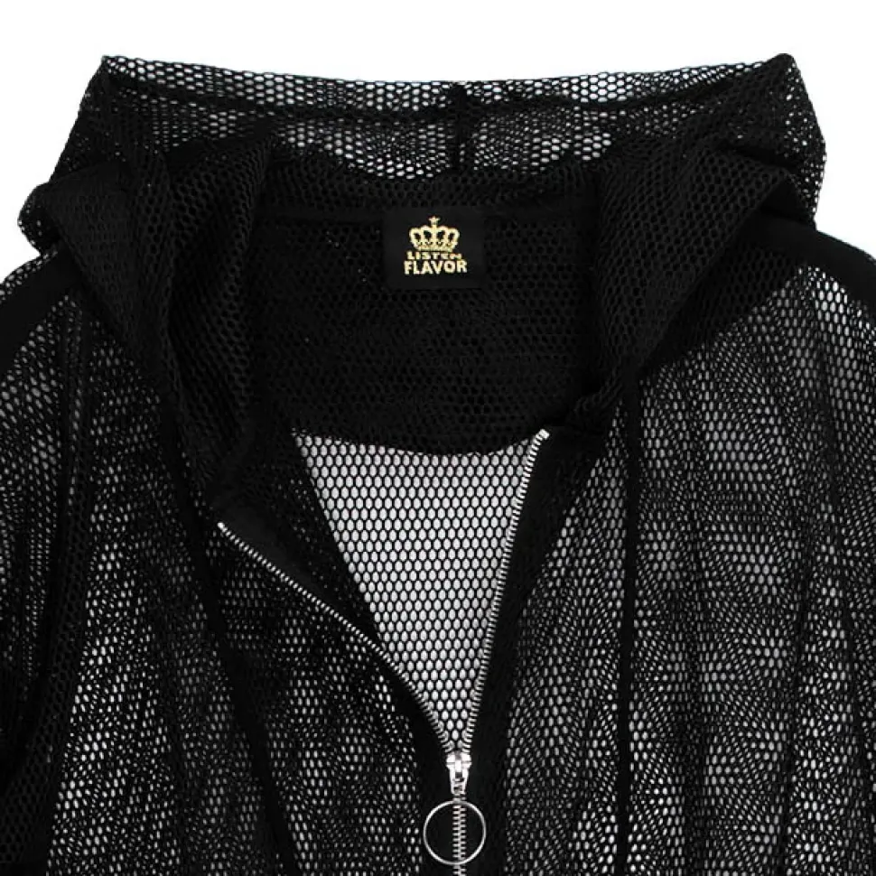 LISTEN FLAVOR Mesh Zip Hoodie