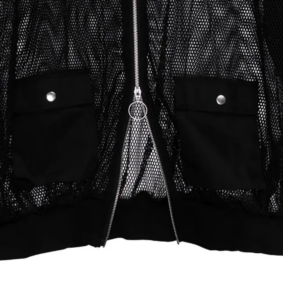 LISTEN FLAVOR Mesh Zip Hoodie