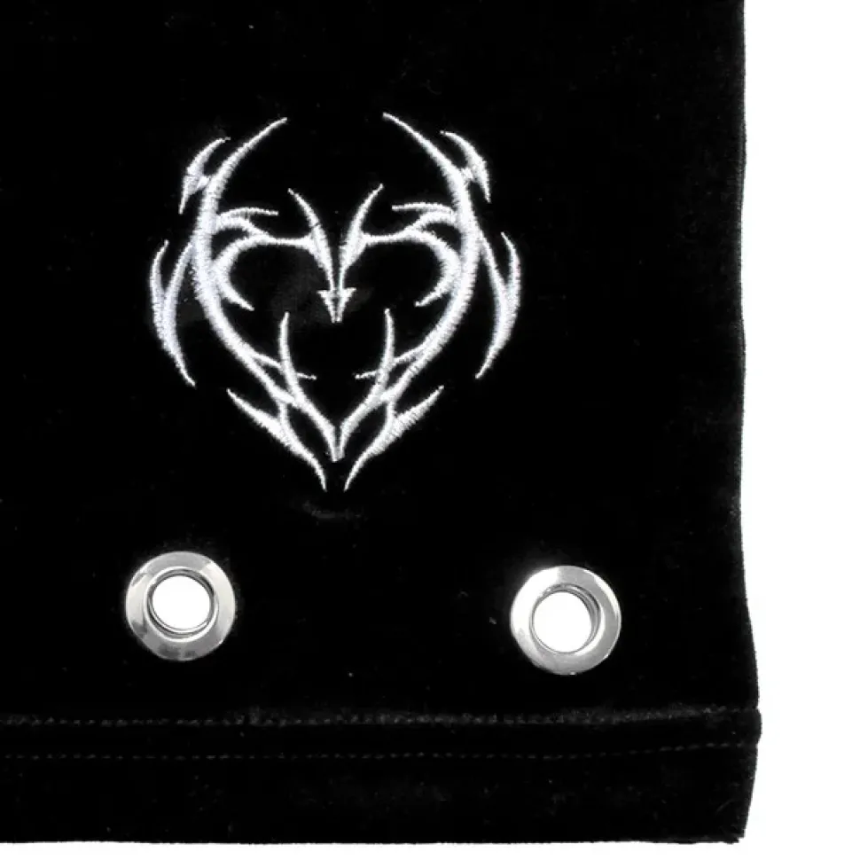 LISTEN FLAVOR Metal Heart Nekomimi Velour Cap Black