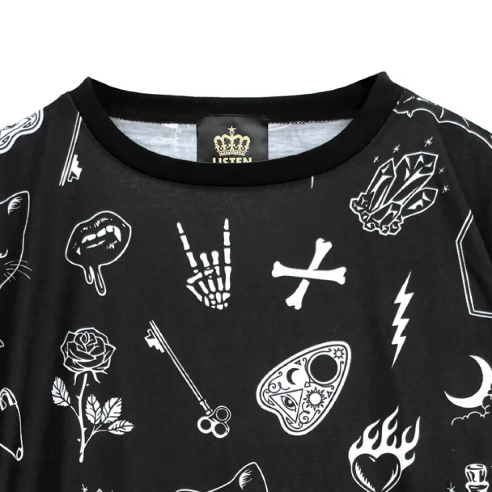 LISTEN FLAVOR Midnight Ritual Full Graphic Big T-Shirt