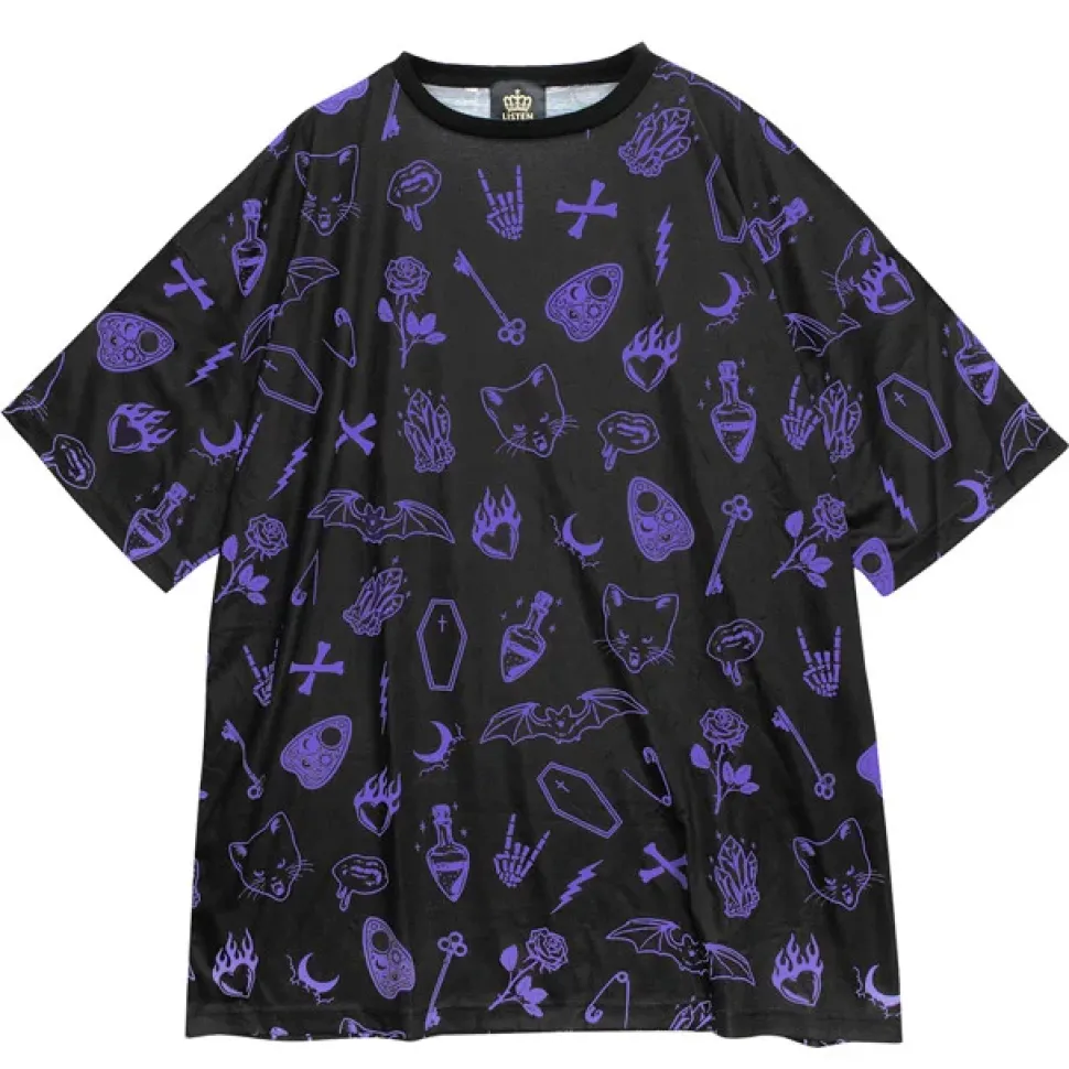 LISTEN FLAVOR Midnight Ritual Full Graphic Big T-Shirt