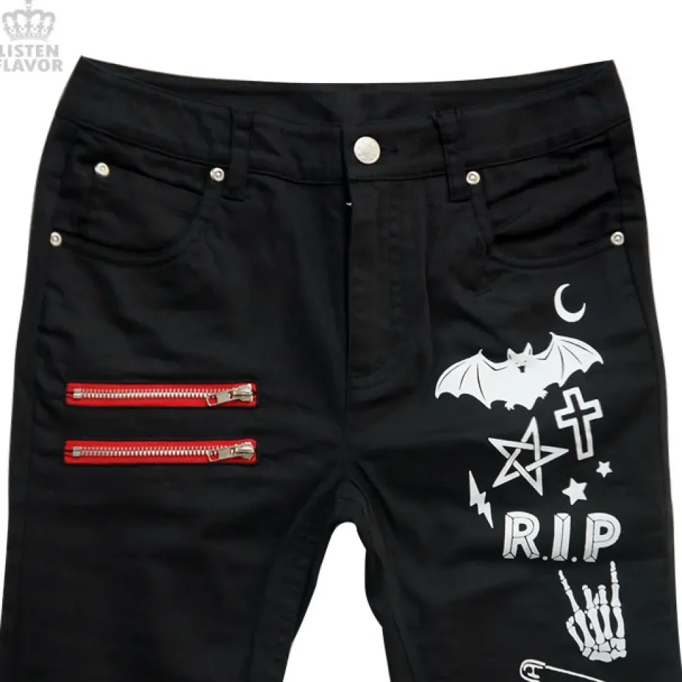 LISTEN FLAVOR Midnight Rockin' Skinny Jeans