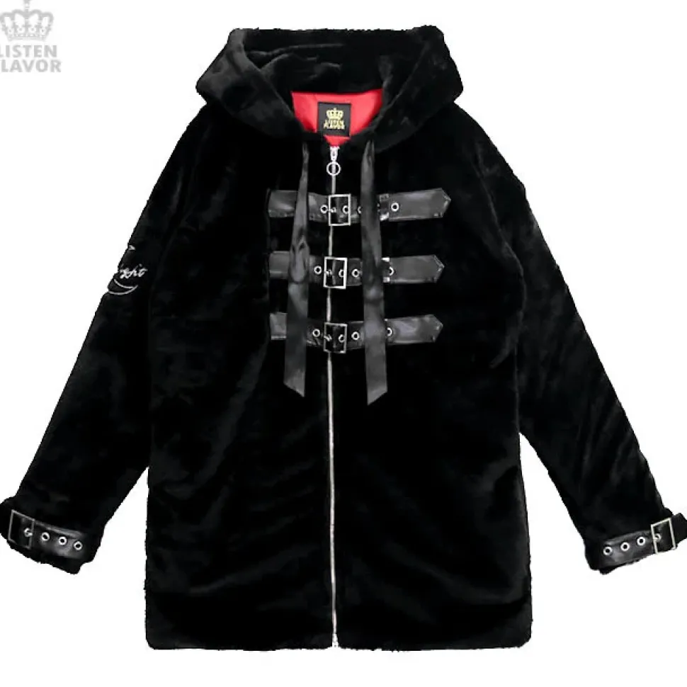 LISTEN FLAVOR Moonlight Faux Fur Blouson w/ Belt