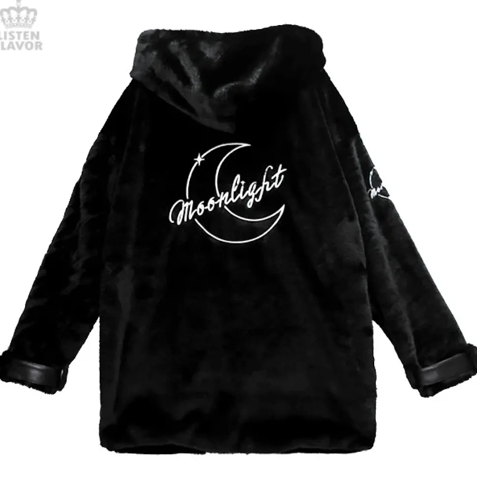 LISTEN FLAVOR Moonlight Faux Fur Blouson w/ Belt