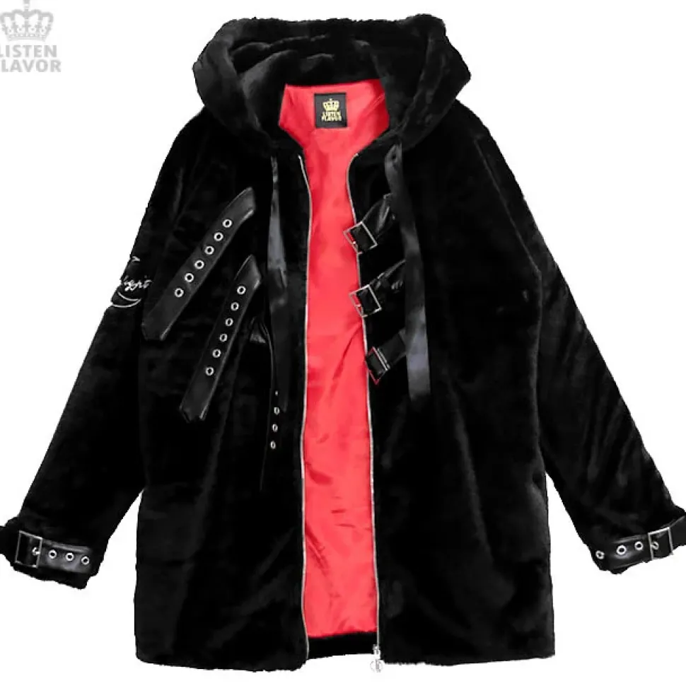 LISTEN FLAVOR Moonlight Faux Fur Blouson w/ Belt