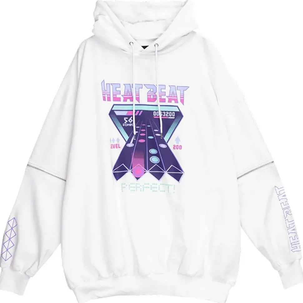 LISTEN FLAVOR Music Game Zip Sleeve 2-Way Hoodie