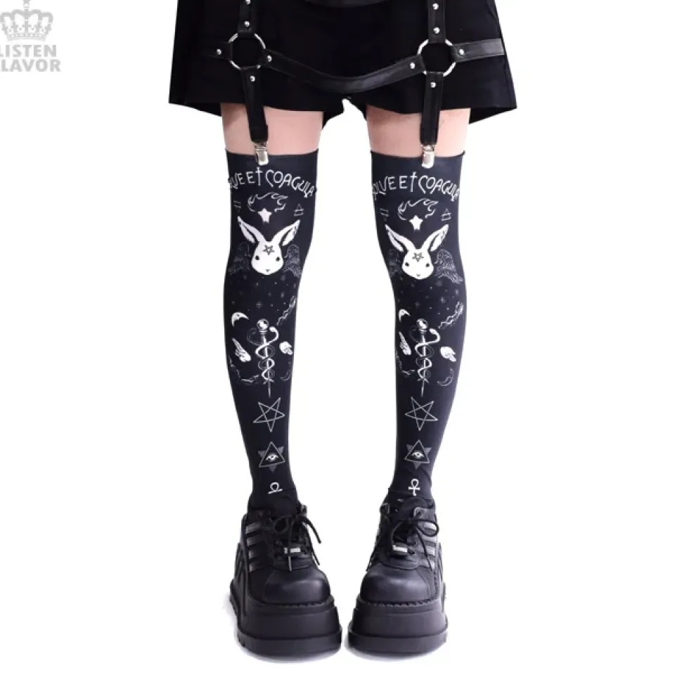 LISTEN FLAVOR Occultic Knee-High Socks
