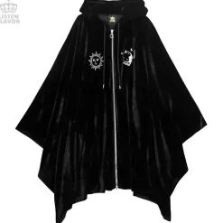 LISTEN FLAVOR Ouija Board Velour Hooded Poncho