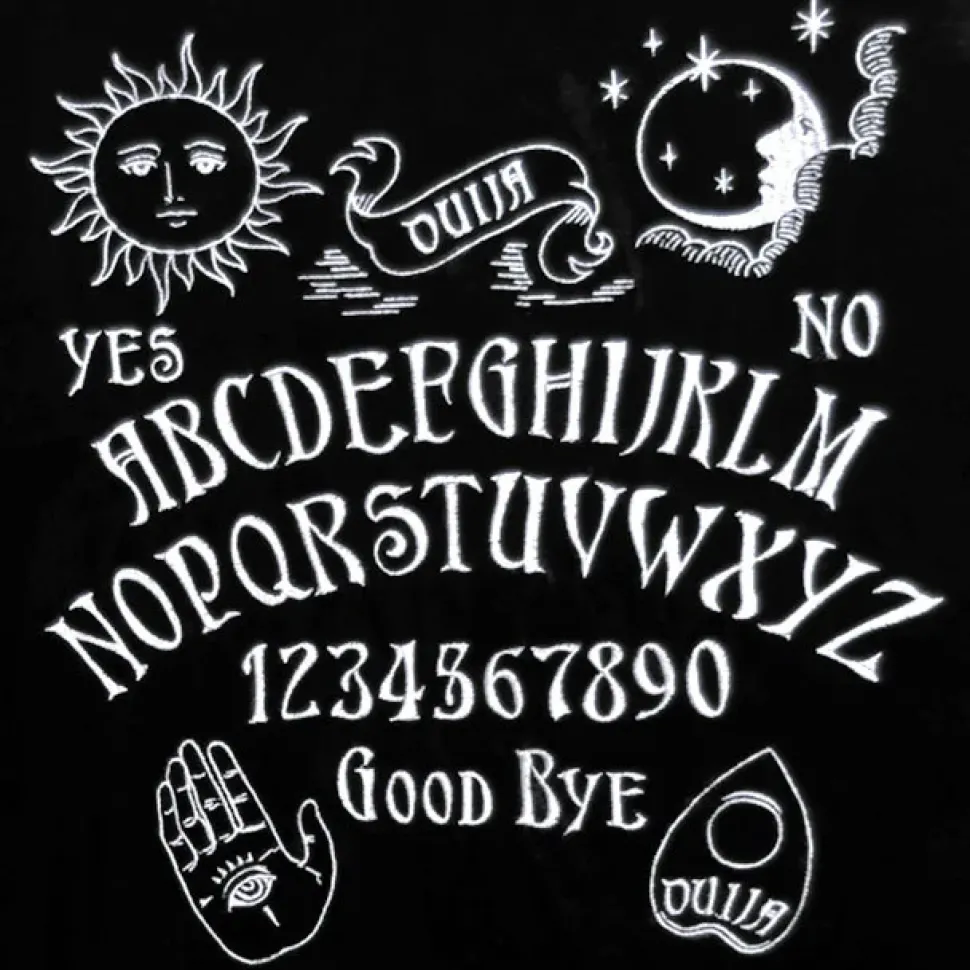 LISTEN FLAVOR Ouija Board Velour Hooded Poncho
