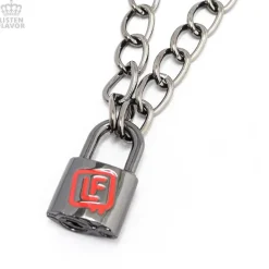 LISTEN FLAVOR Padlock Necklace
