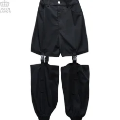 LISTEN FLAVOR Plastic Buckle Hollowed Out Detachable Pants