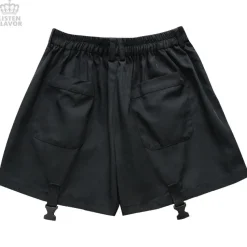 LISTEN FLAVOR Plastic Buckle Hollowed Out Detachable Pants