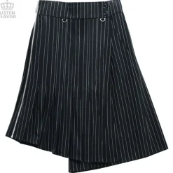 LISTEN FLAVOR Pleated Asymmetrical Gaucho Pants w/ Flap