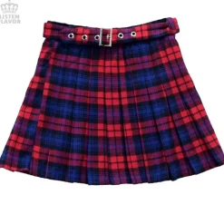 LISTEN FLAVOR Pleated Skirt w/ Belt