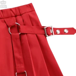 LISTEN FLAVOR Pleated Skirt w/ Side Belts