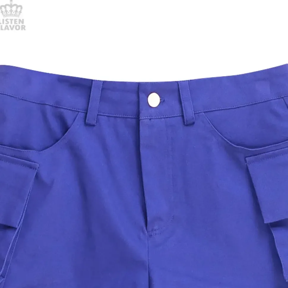 LISTEN FLAVOR Purple Cargo Shorts