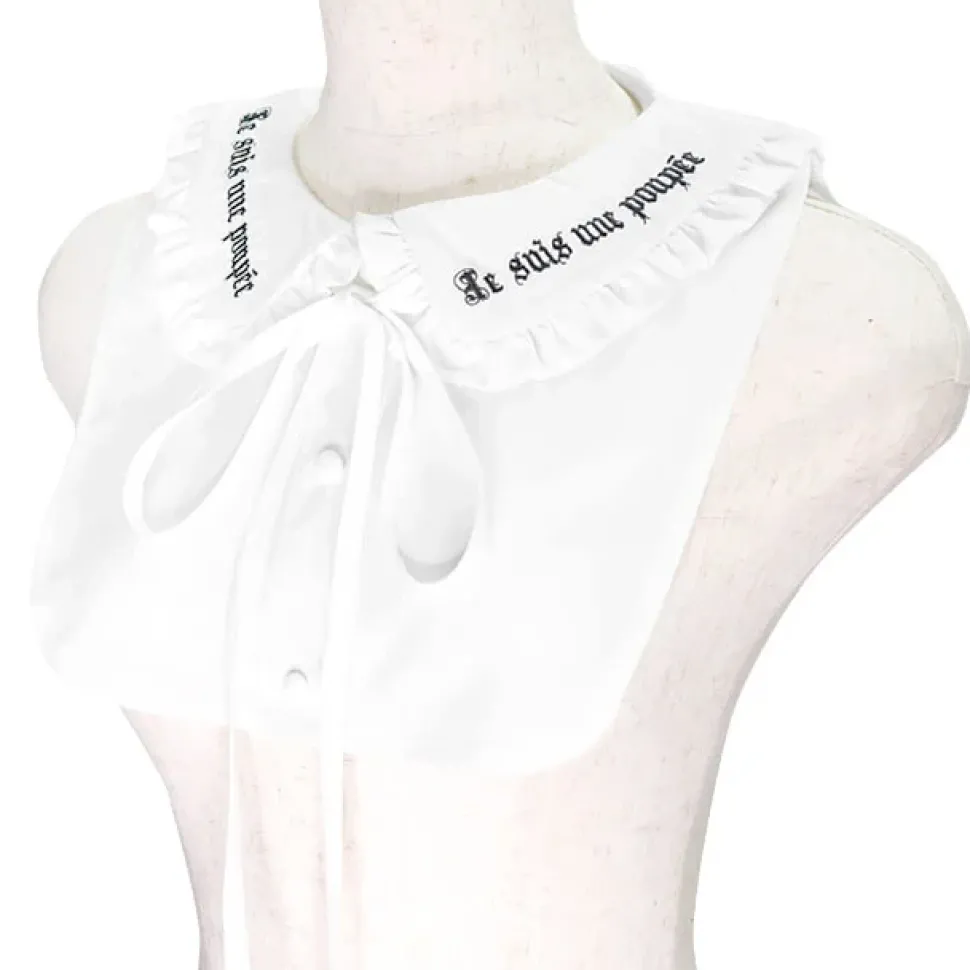 LISTEN FLAVOR Ribbon Frilly Collar