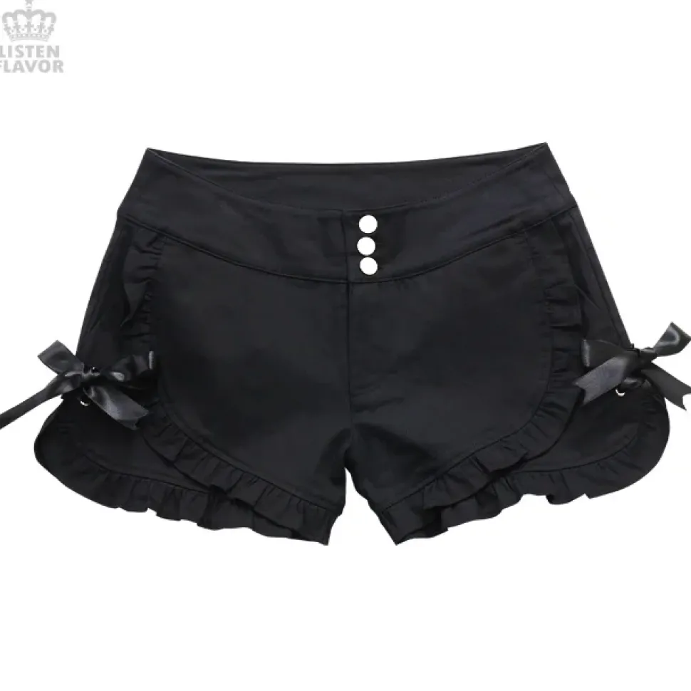 LISTEN FLAVOR Ribbon Frill Shorts