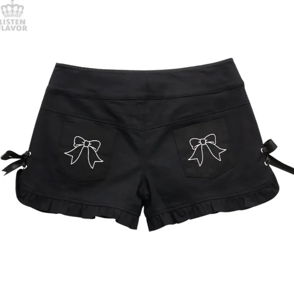 LISTEN FLAVOR Ribbon Frill Shorts