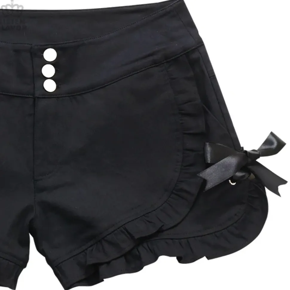 LISTEN FLAVOR Ribbon Frill Shorts