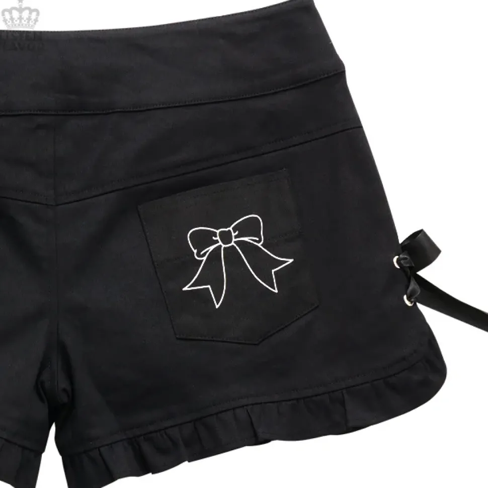 LISTEN FLAVOR Ribbon Frill Shorts