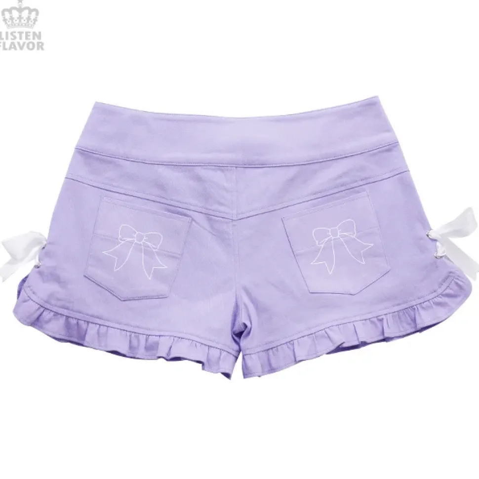 LISTEN FLAVOR Ribbon Frill Shorts
