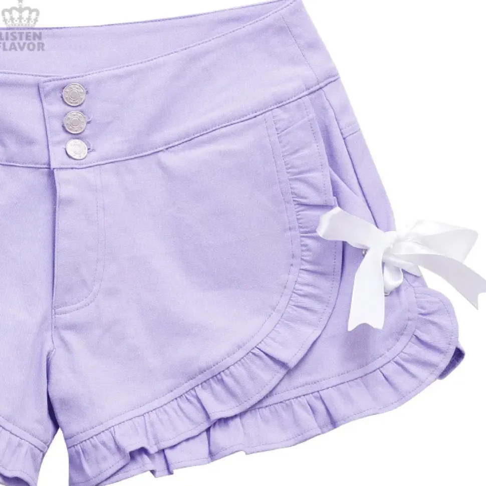 LISTEN FLAVOR Ribbon Frill Shorts