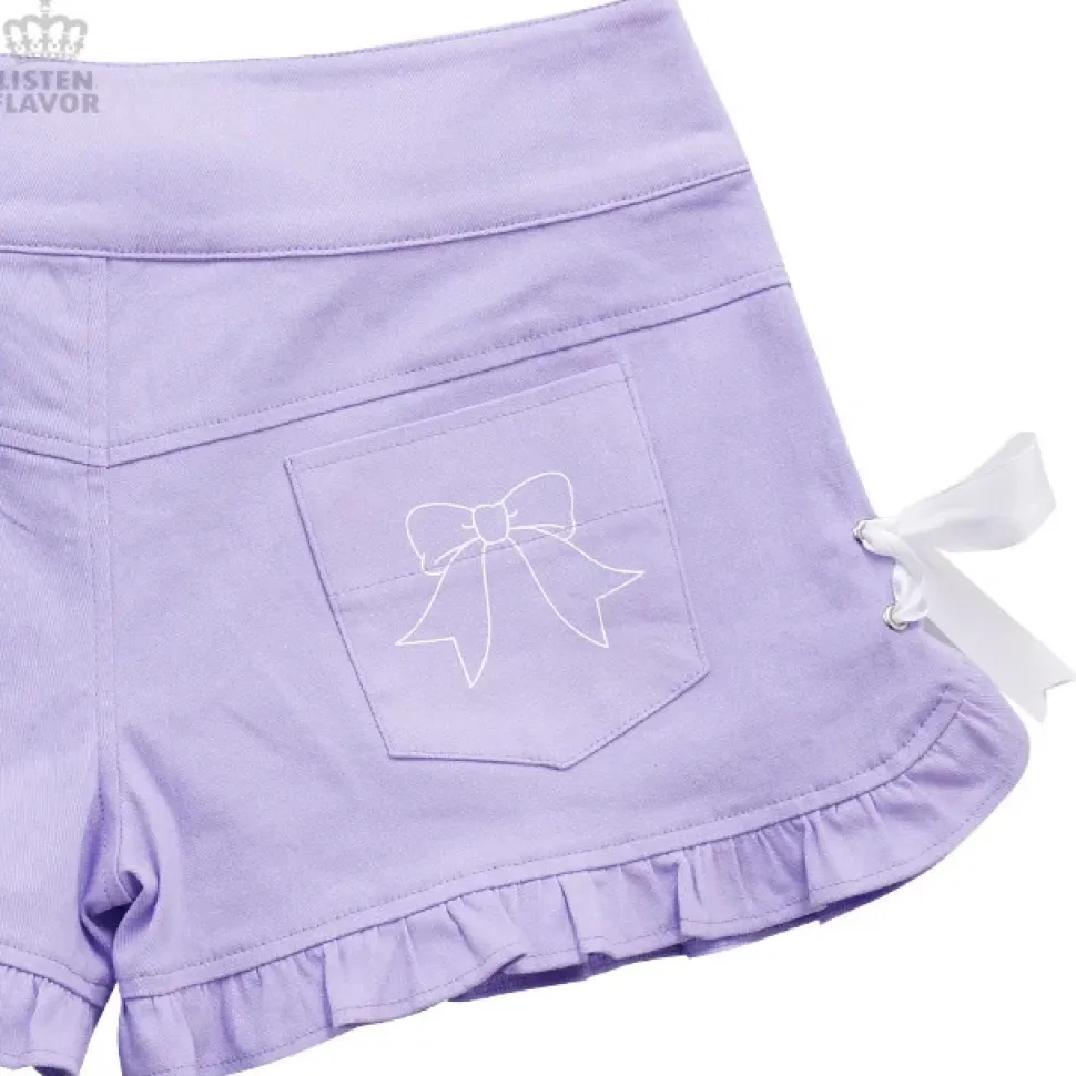 LISTEN FLAVOR Ribbon Frill Shorts