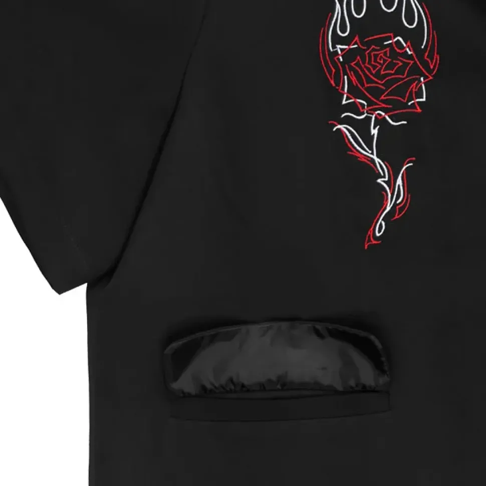 LISTEN FLAVOR Rose & Flame Half Sleeve Jacket