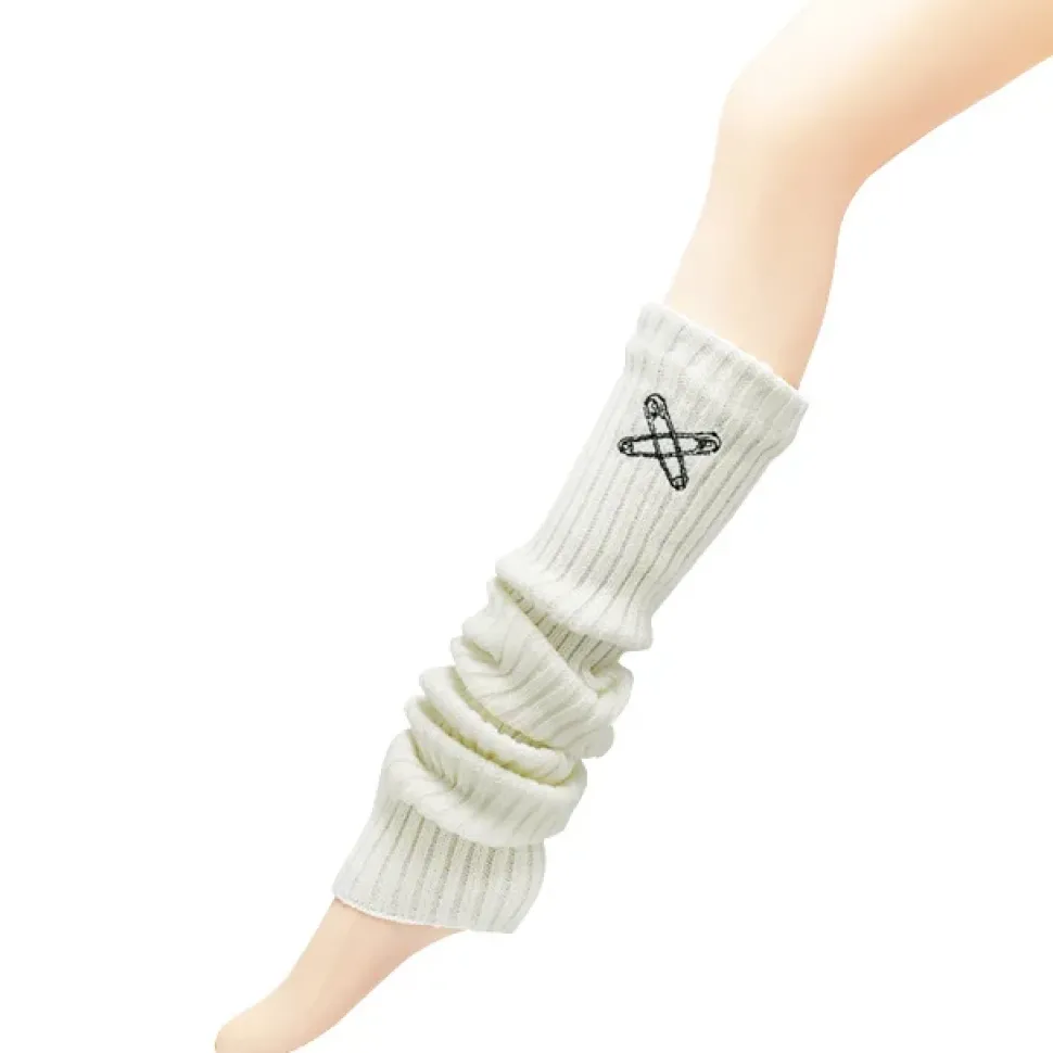 LISTEN FLAVOR Safety Pin Cross Leg Warmers