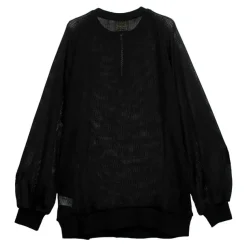 LISTEN FLAVOR See-Through Mesh Pullover