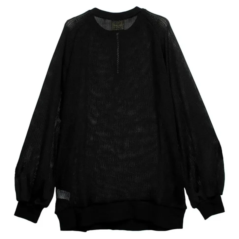 LISTEN FLAVOR See-Through Mesh Pullover
