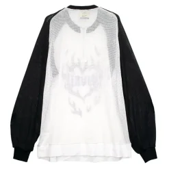LISTEN FLAVOR See-Through Mesh Pullover