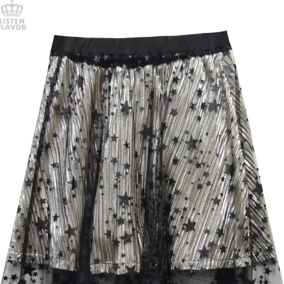LISTEN FLAVOR See-Through 2-Way Layered Skirt