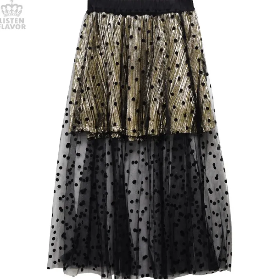 LISTEN FLAVOR See-Through 2-Way Layered Skirt